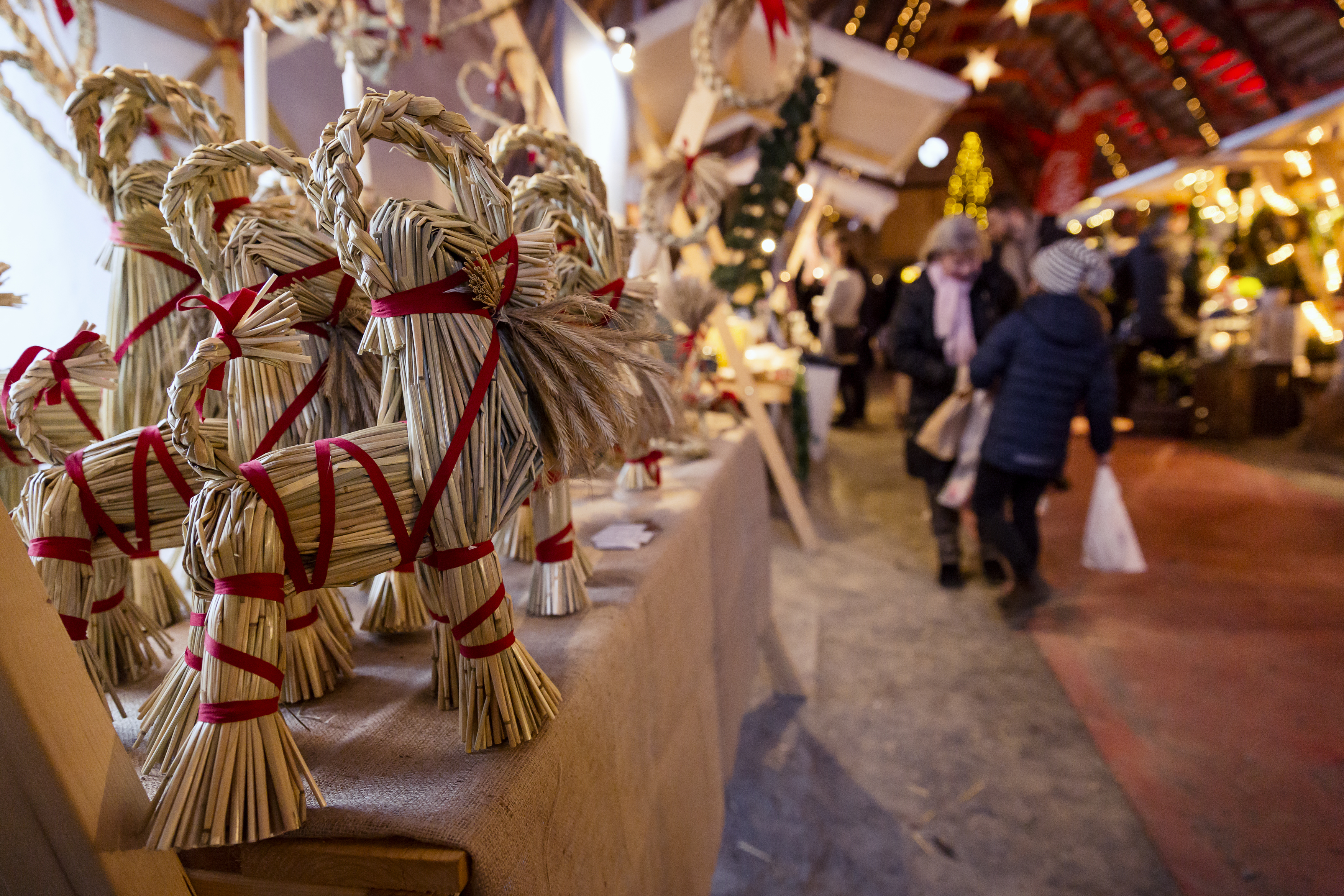 Ibex ornaments in a christmas market 