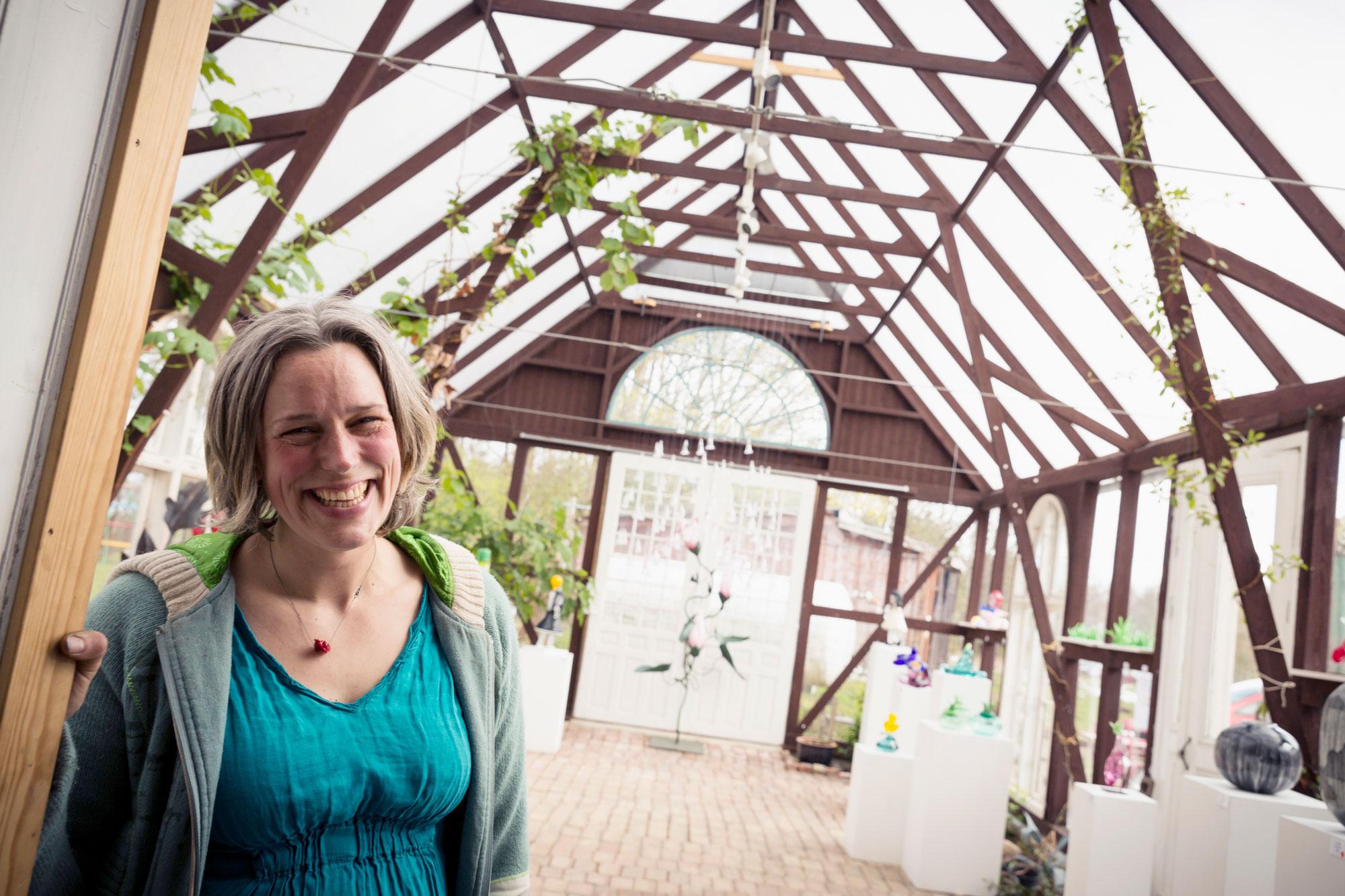 Konstnär på Konstrundan i Skåne