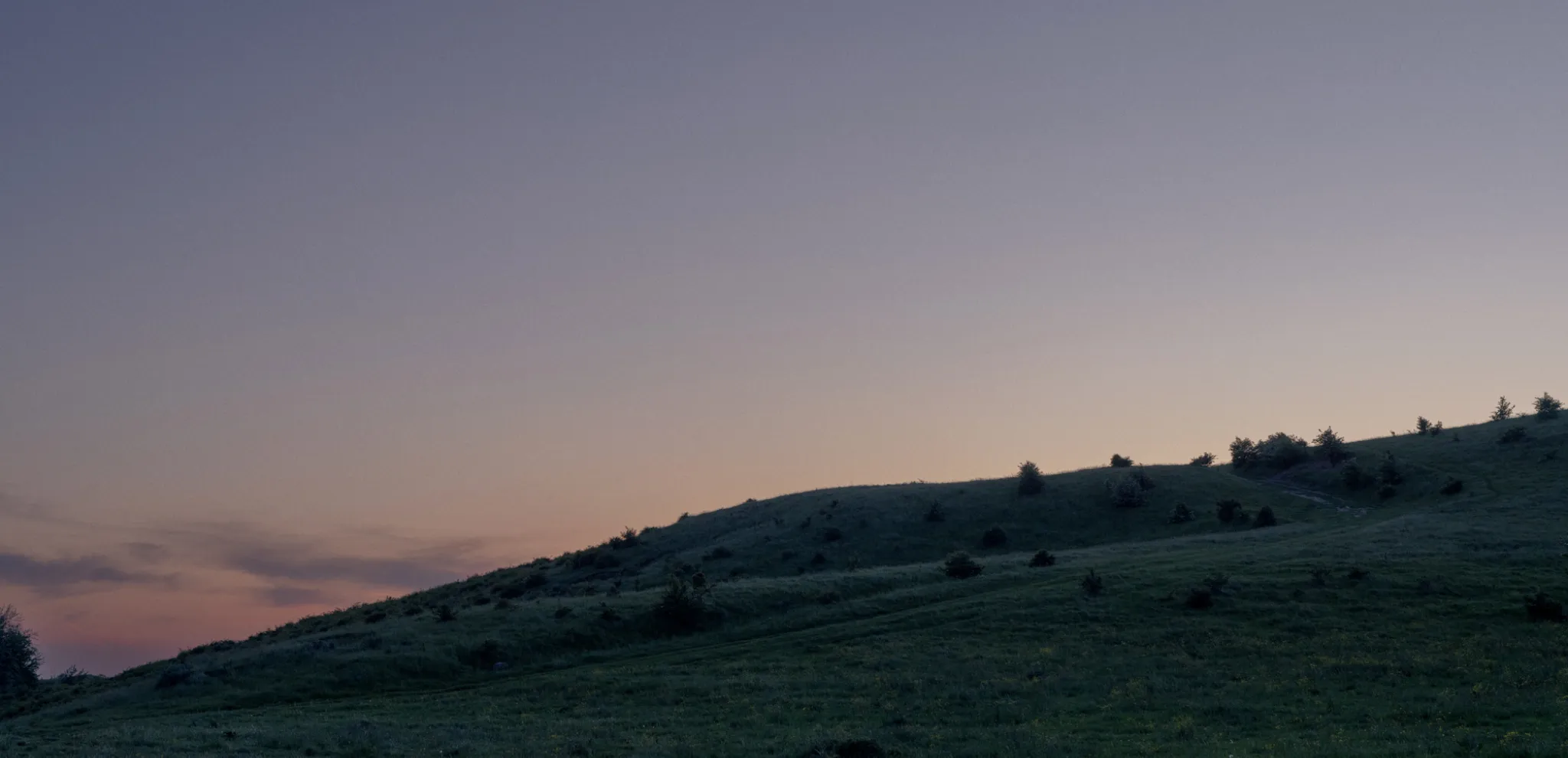 Hills in sunset