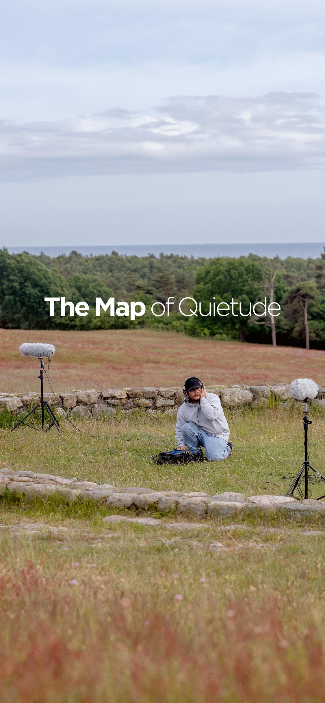 Sound technician measuring sound at Backåkra