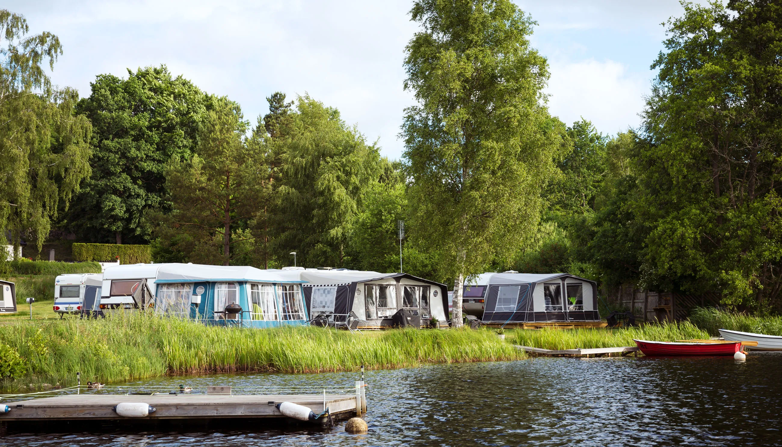 Camping vid sjön Immeln i Skåne
