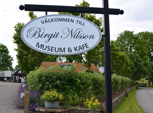 Sign to the Birgit Nilsson museum & cafe