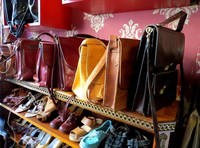 Vintage handbags and shoes