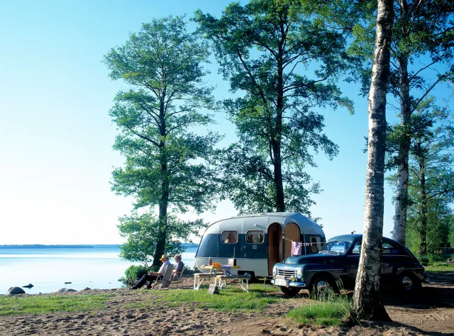 Camping vid Ringsjön i Skåne