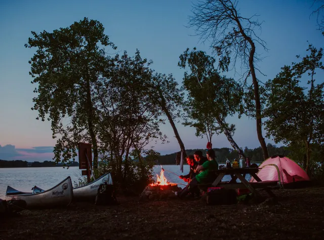 Camping vid Ivösjön i Skåne